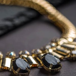 Necklace with black stones